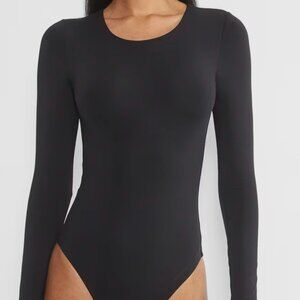 Aritzia Babaton Contour Crew Longsleeve Bodysuit in Fluid Blue Large NWT